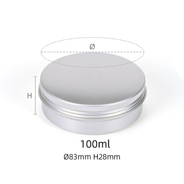 100ml 3.3Oz aluminum jar for lip balm tin